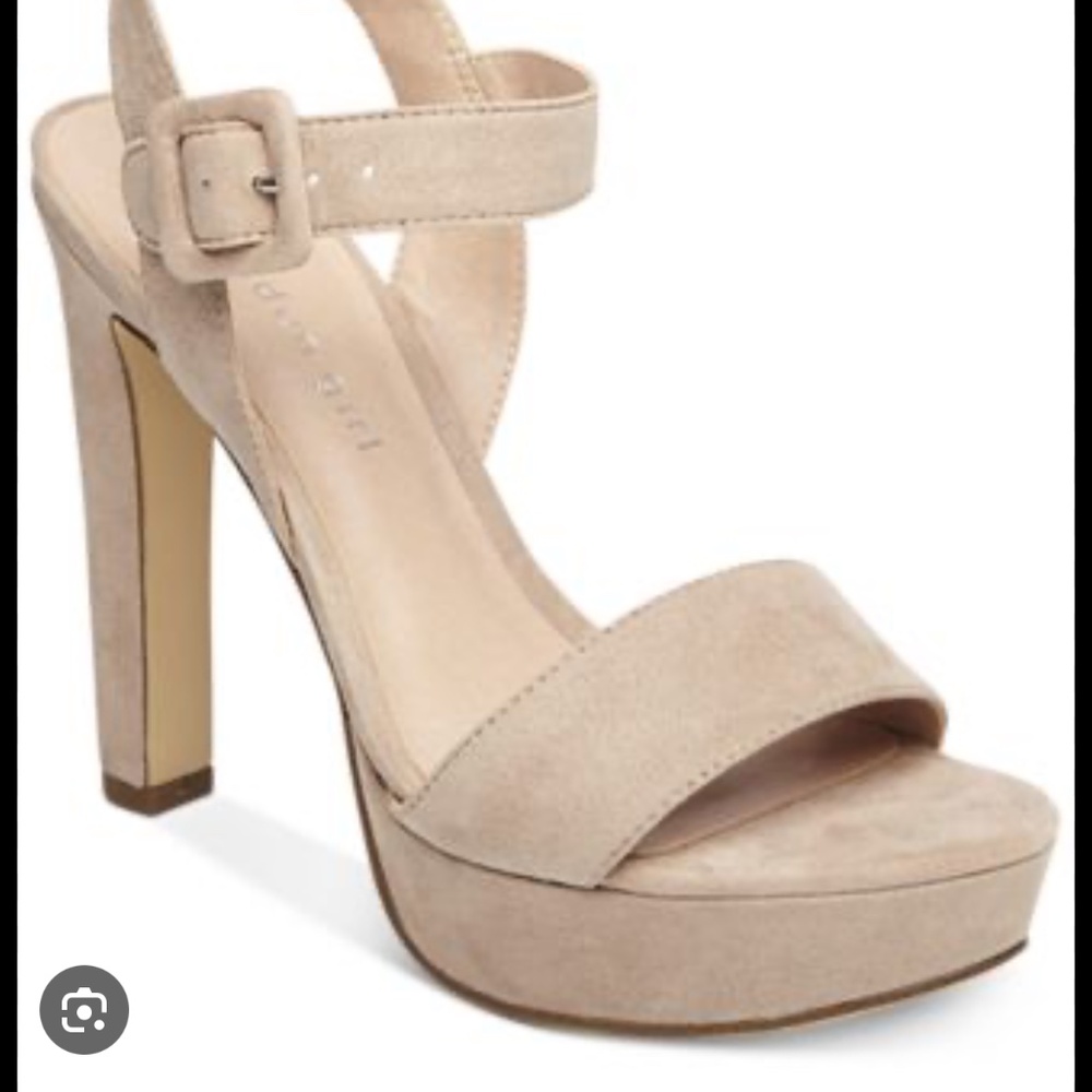 Platform beige heel 7